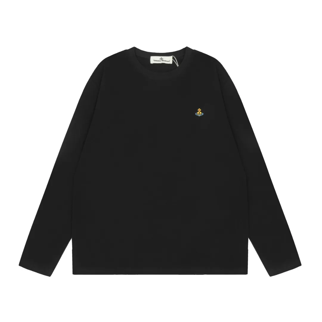 "Classic long sleeves" vivienne west wood Vivienne Saturn classic versatile long sleeves Simple and fashionable, very practical to wear inside and outside. The top hot model in 2024. No need to say more. Open the details directly. Correct accessories for the entire series. Every detail is completely restored. Straightforward to full. Size: s m l Color: black white gray